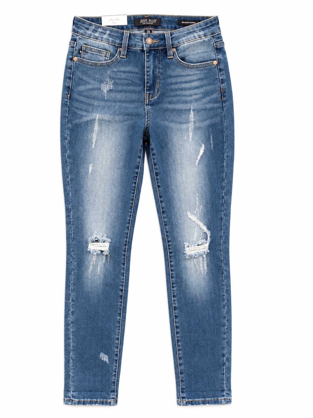 NWT Judy Blue Mid-Rise Relaxed Fit Jeans Size 28